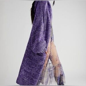 Free people long hooded sweater